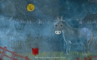 Print:Little Donkey with his red bucket