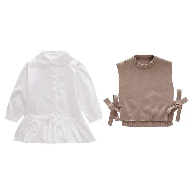 Image of Mumma & Me 'Taurus' Sweater Vest Shirt Dress