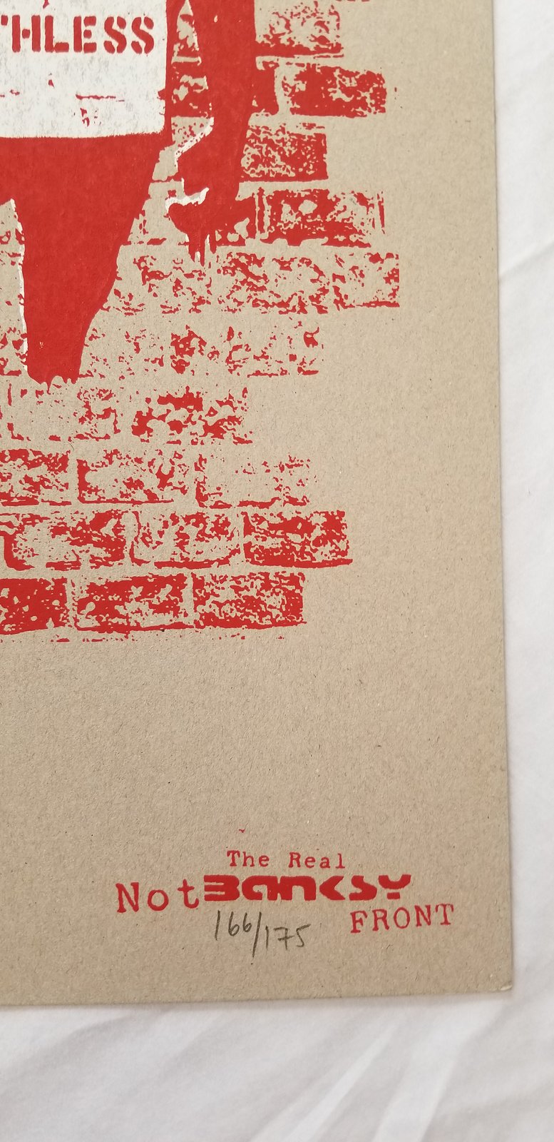 Not Not Banksy L13 Like the Real Thing But Worthless | Printfall Art