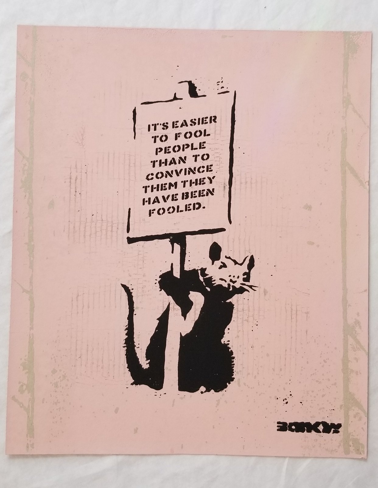 Not Not Banksy L13 Mengle Press April Fools | Printfall Art