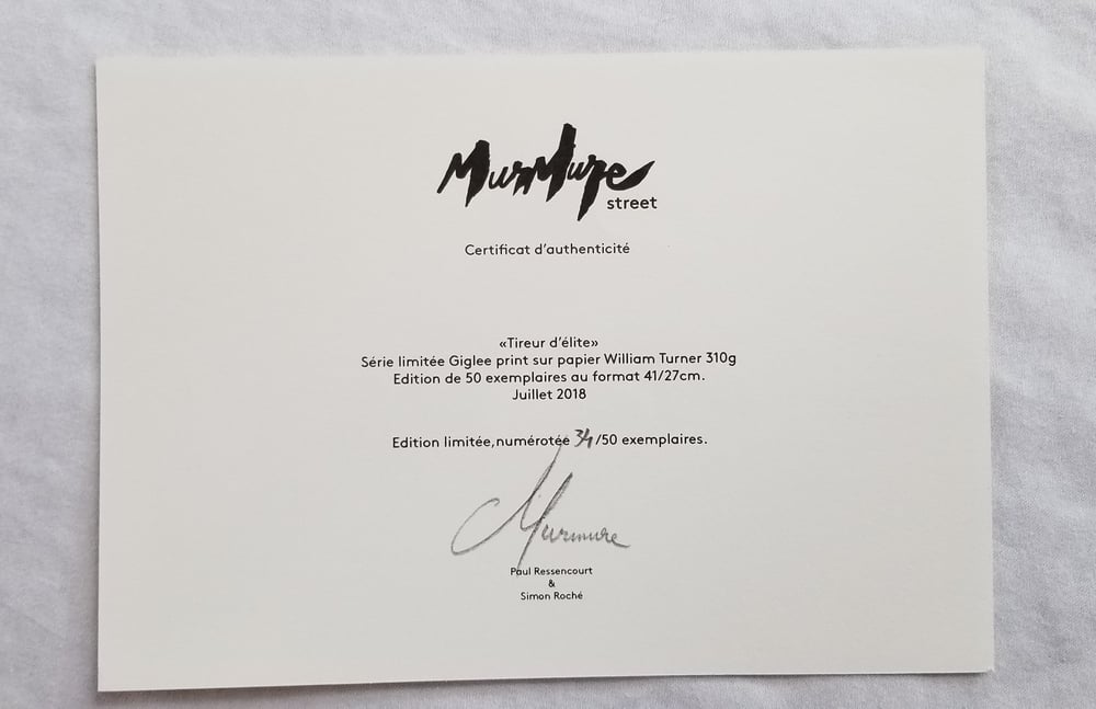 Image of Murmure street Sniper Print