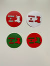 PACK OF 4 REPUBLIC OF WALES STICKERS