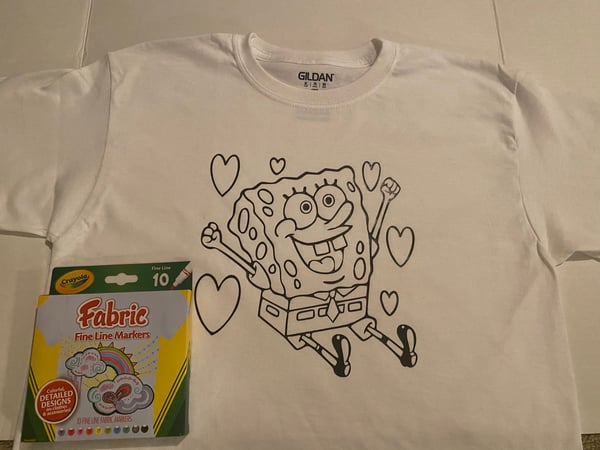 Image of Kids coloring shirt. 