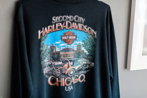 Image of Vintage Harley Henley Chicago Long Sleeve