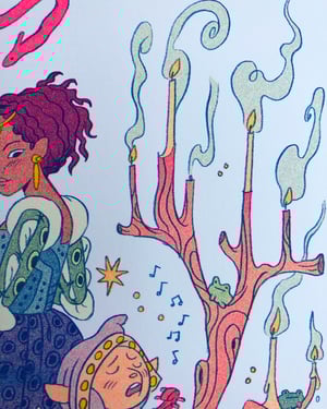 A Spell and a Song Risograph Print
