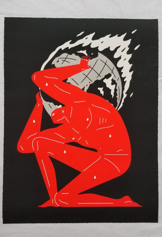 Image of CLEON PETERSON  WORLD ON FIRE ART PRINT BLACK VARIANT