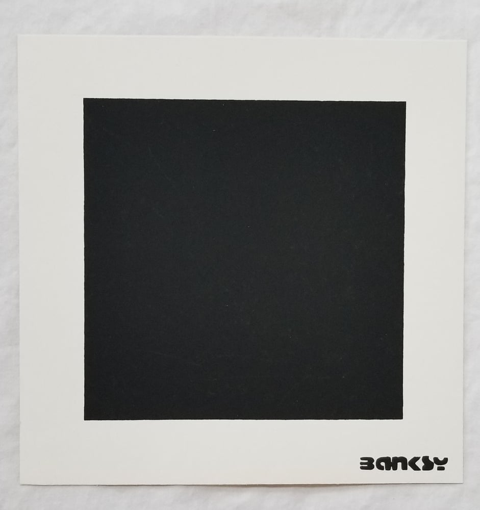 Image of 🎈NOT NOT BANSKY "BLACK SQUARE WITH BLACK SQUARE"🎈