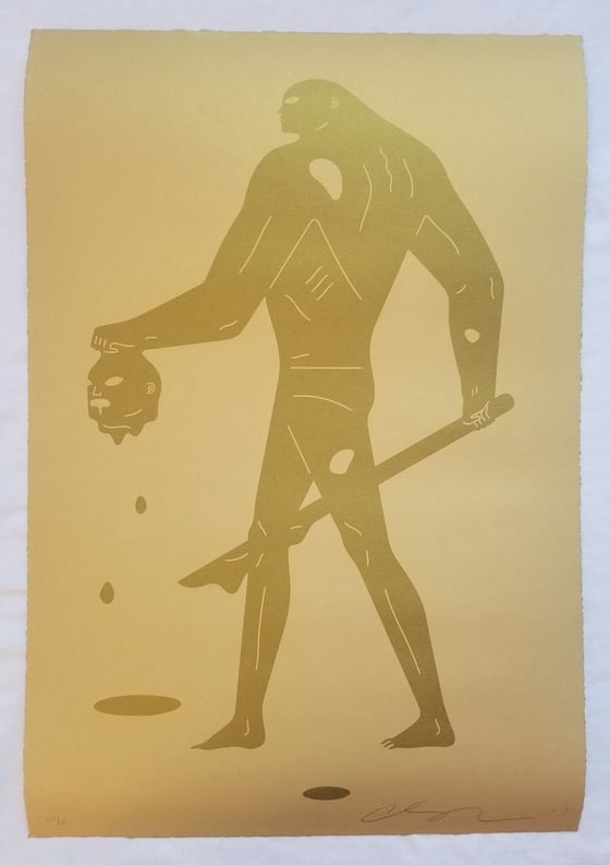 Image of Cleon Peterson "Headless Man" (Gold On Gold)2