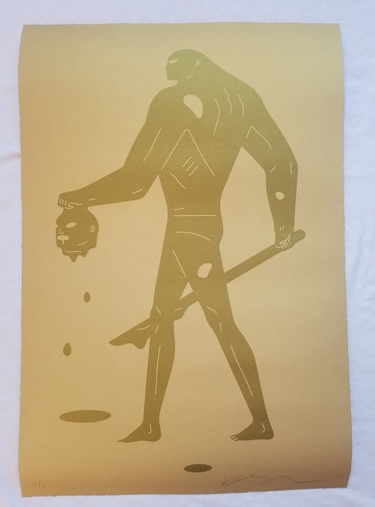Image of Cleon Peterson "Headless Man" (Gold On Gold)