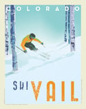 Custom Ski Michigan Vintage Style Travel Poster Art | Print No 087