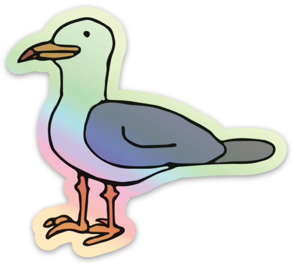 Image of Seagull Hologram Sticker