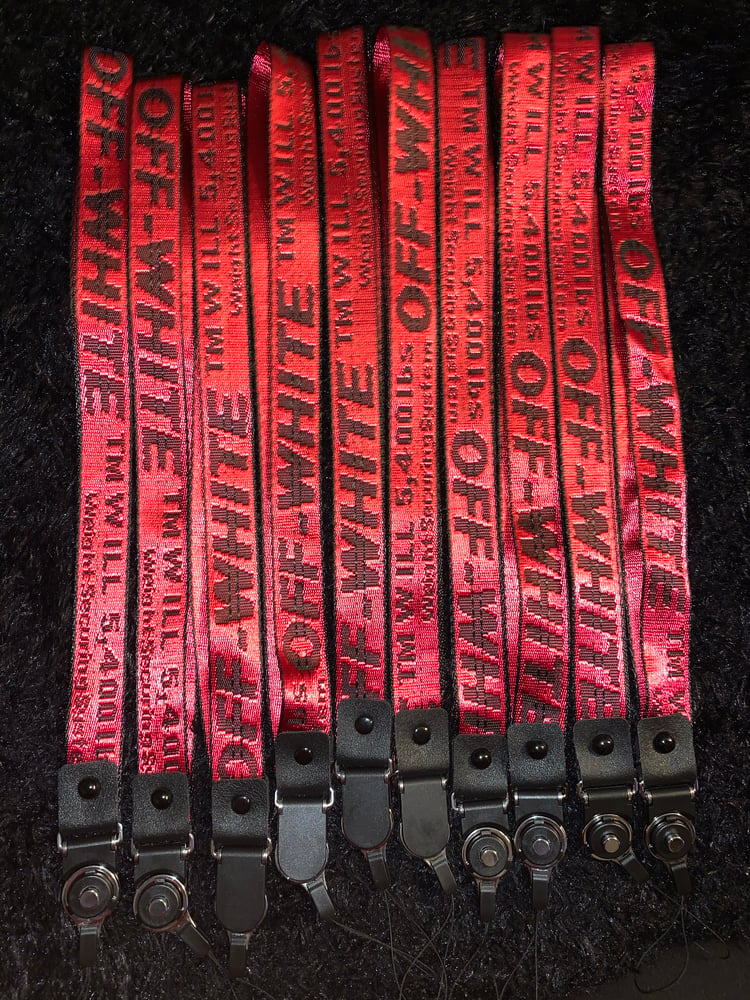 Image of Red OFF-WHITE lanyards