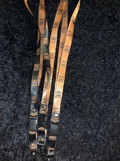 Image of Mixed light brown and black lanyards