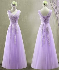 Image 1 of Lovely Light Purple Tulle Long Party Dress 2021, Floor Length Prom Dress