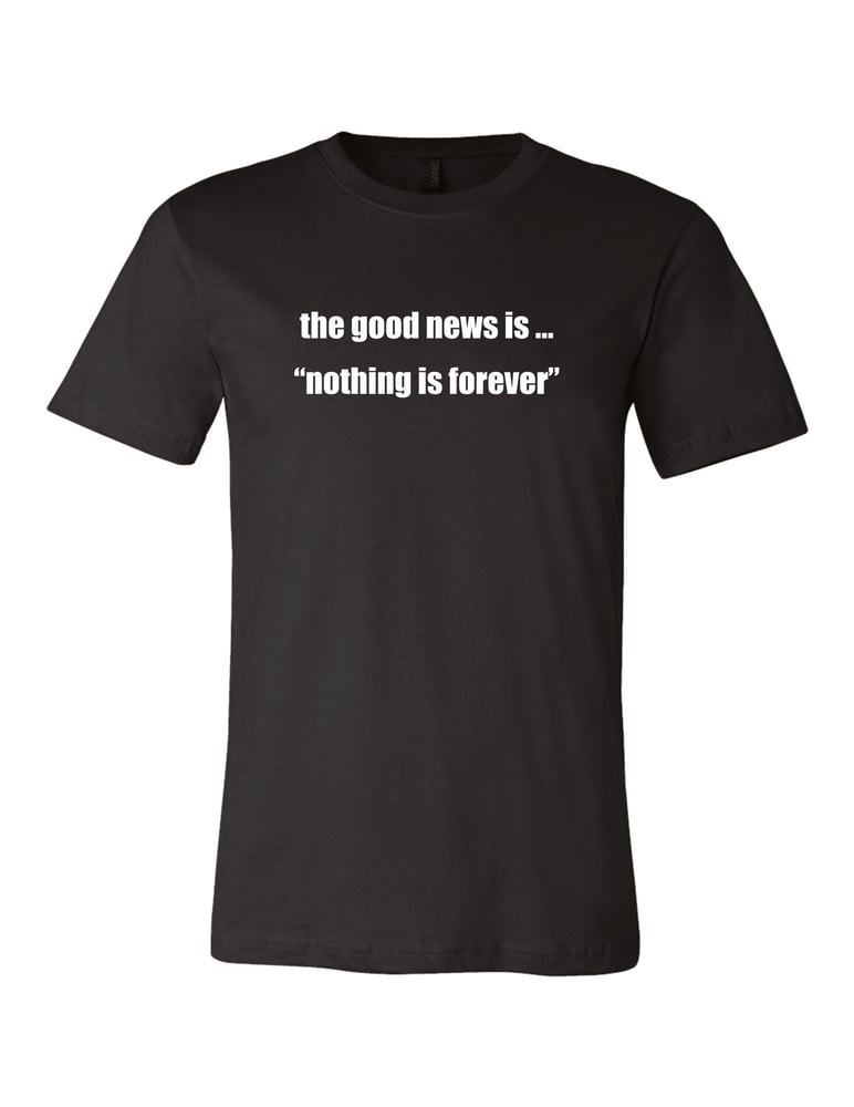 Image of official - dig - "good thing, bad thing" unisex black shirt