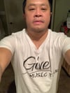Give Music Tour White V-Neck Shirts 