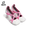 Pink-white TPU spliced sports middle heel shoes"adult"