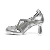 Image 2 of Silvery TPU spliced sports middle heel shoes "adult"