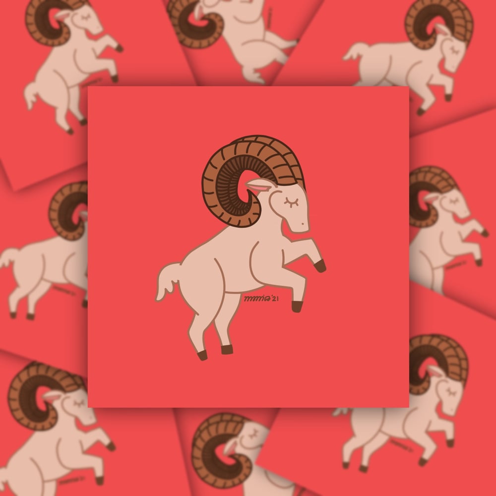 Image of Aries Vinyl Sticker 