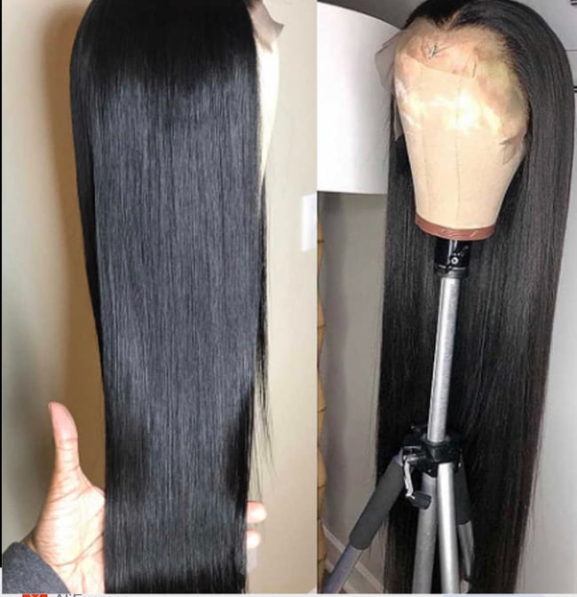34 inch Long Straight Lace Front Wigs Human Hair For Women