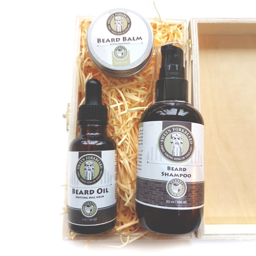 Image of Essentials for Growth and Care the Beard - Wooden Box