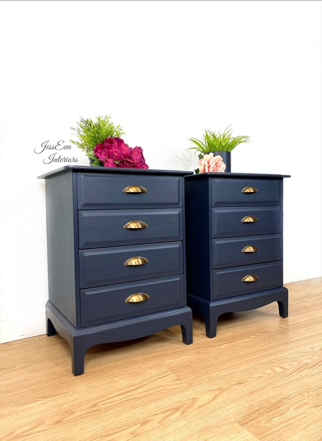 Navy bedside online tables