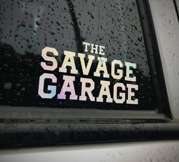 Image of Mono Chrome 'The Savage Garage' Decal