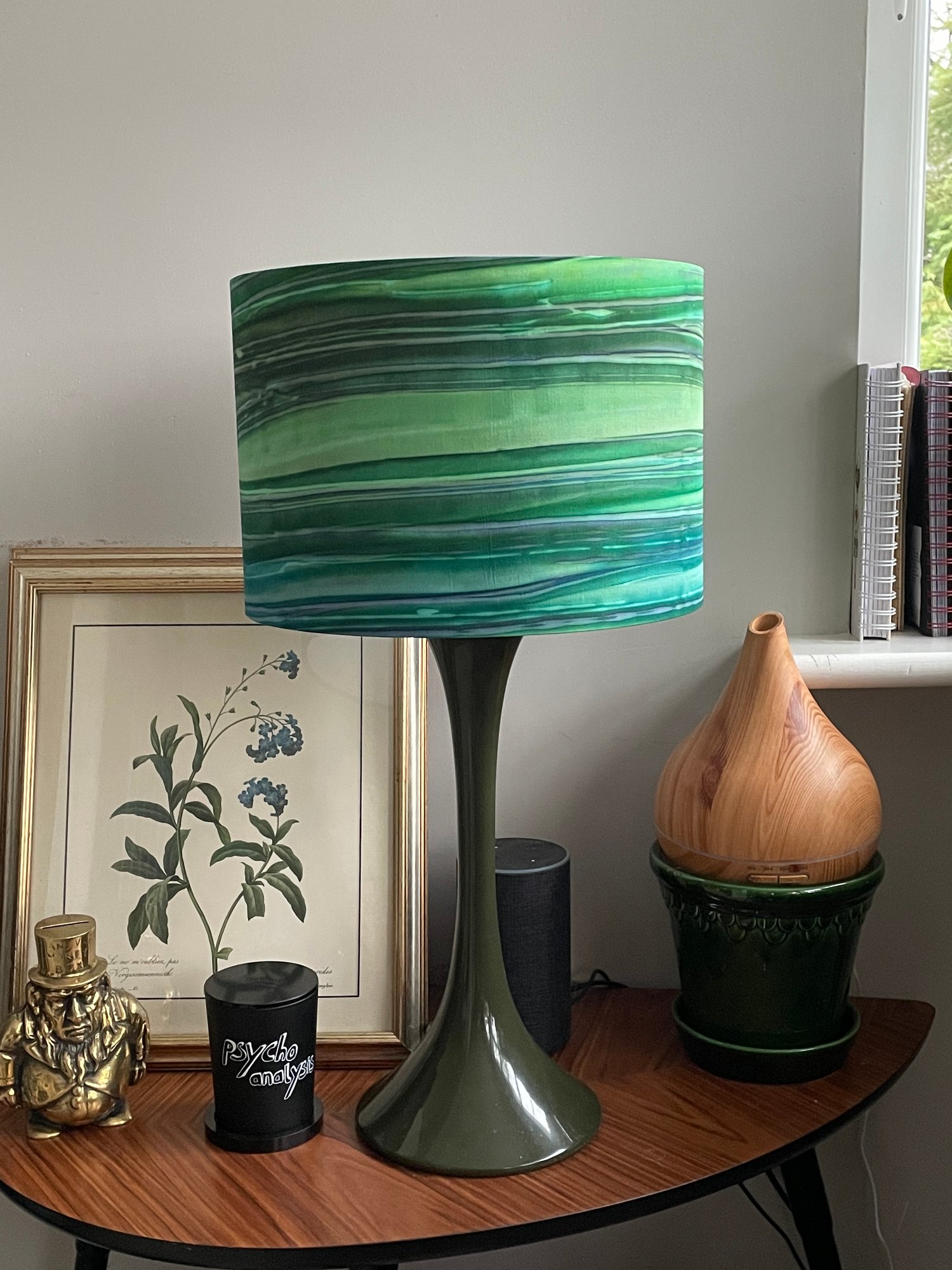 Image of Patina Handpaints Stripes Emerald Shade 30cm
