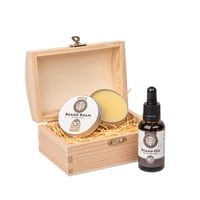 Image 2 of Beard Oil + Beard Balm Wooden Box 