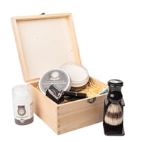 Image 2 of Shaving Essentials Wooden Gift Box