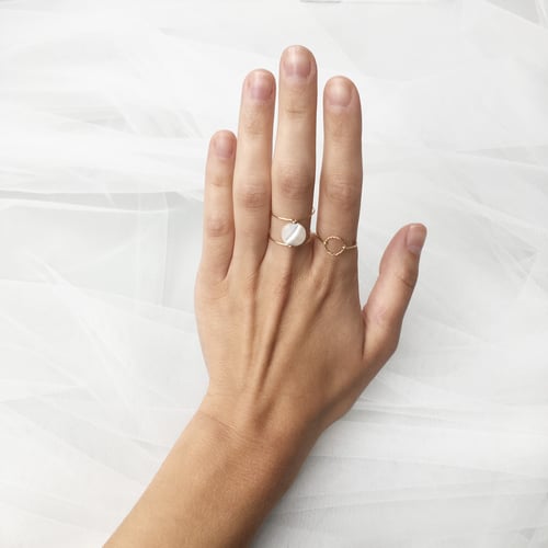 Image of Bague double mother-of-pearls