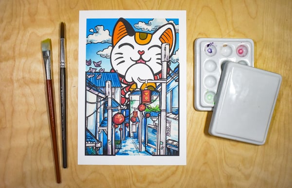 Image of Lucky Cat Perspective - Art Print