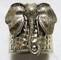 Image 1 of Burnish Elephant Hammered Cuff Bracelet (2 colors)