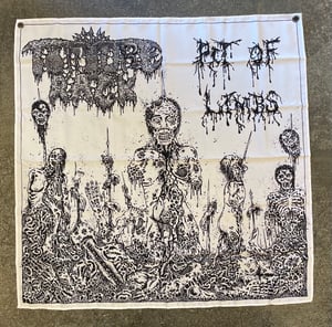 Image of TORTURE RACK ‘Pit of Limbs’ banner