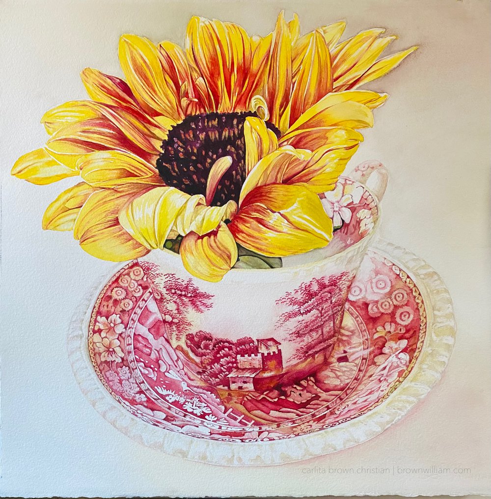 Image of SUNFLOWER in SPODE (Unframed) Prints coming soon!