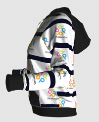 Image 3 of Unisex Black and White Hoodie