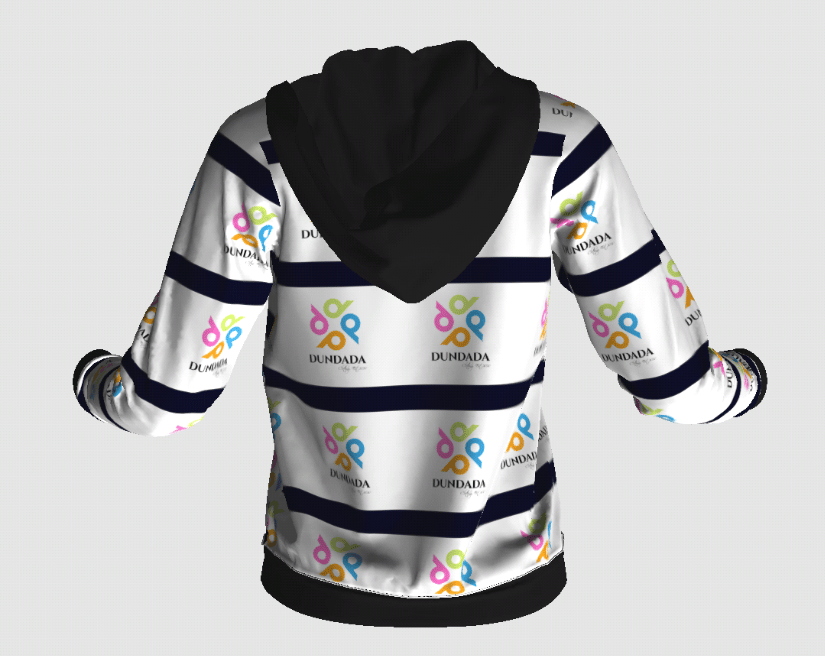 Unisex Black and White Hoodie