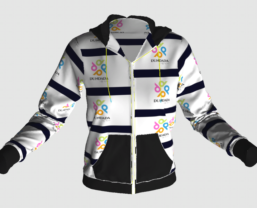 Unisex Black and White Hoodie