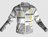 Unisex Grey and White Hoodie