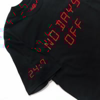 Image 2 of No Days Off T-Shirt Black & Red