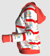 Unisex Red and White Hoodie