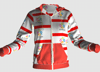Unisex Red and White Hoodie