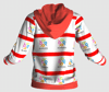 Unisex Red and White Hoodie
