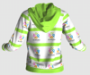 Unisex Green and White Hoodie 