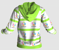 Image 2 of Unisex Green and White Hoodie 