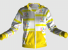 Unisex Yellow and White Hoodie 