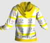 Unisex Yellow and White Hoodie 