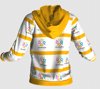 Unisex Orange and White Hoodie