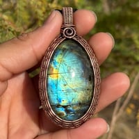 Image 1 of Large Woven Labradorite Pendant 💙