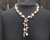 Peach Crystal Pearl Necklace